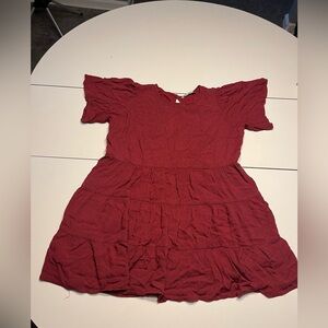 Abercrombie and Fitch large petite mini flowy dress black and red